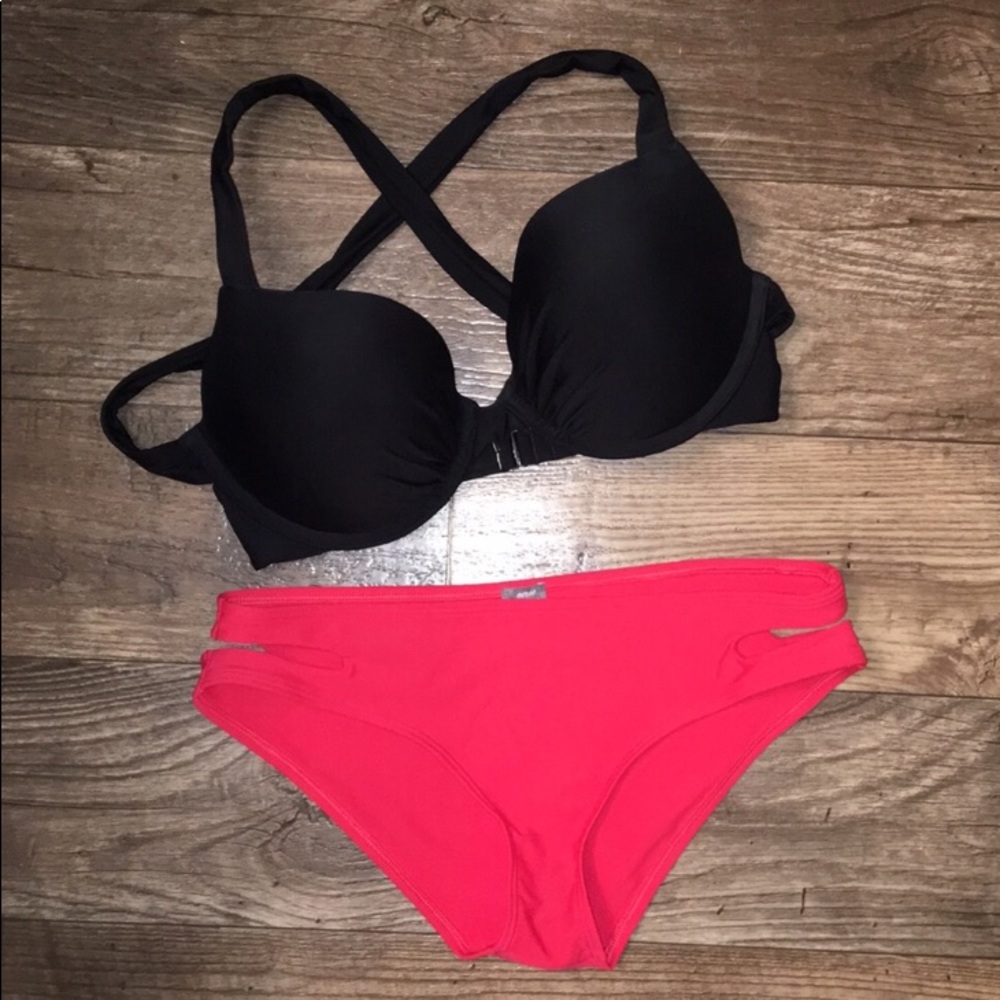 Medium Red Aerie Bikini Bottoms
